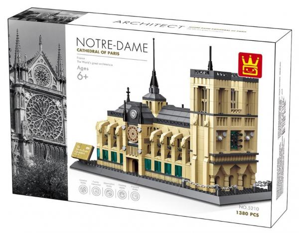 WANGE 5210 Notre-Dame Cathedral of Paris beautiful intricate building set. Sold by Brick Loot with or without the retail box. 