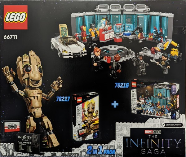 LEGO Super Heroes Bundle Pack, Iron Man 2 and Guardians of the Galaxy Vol.2, 2 in 1 (Sets 76216 and 76217) - Infinity Saga Collection 66711