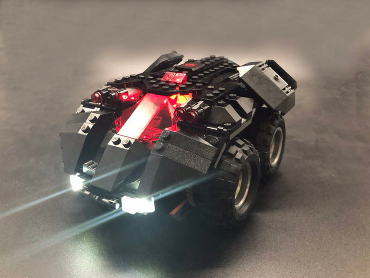 LEGO App-controlled Batmobile set 76112 with the Brick Loot LED Lighting Kit.