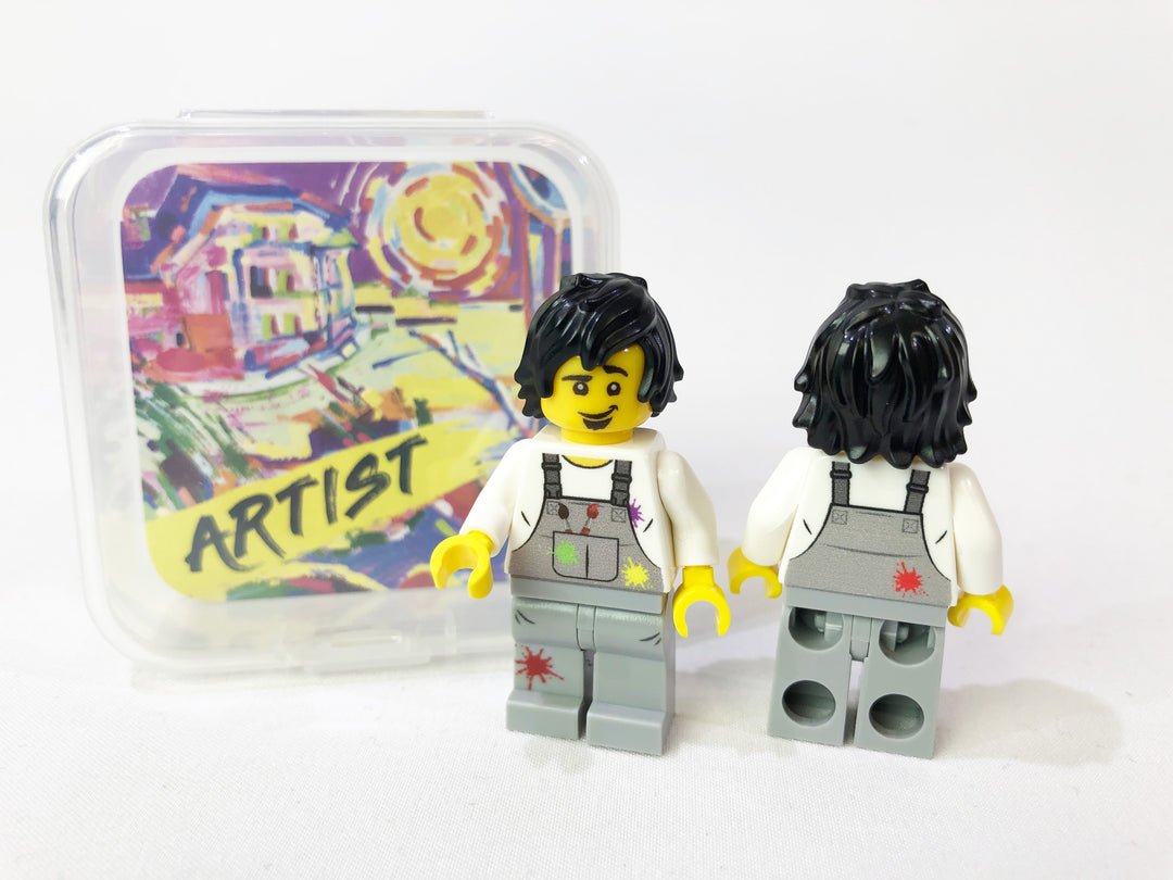 Brick Loot Exclusive Painter Artist Custom Printed Minifigure on LEGO® Parts LIMITED EDITION