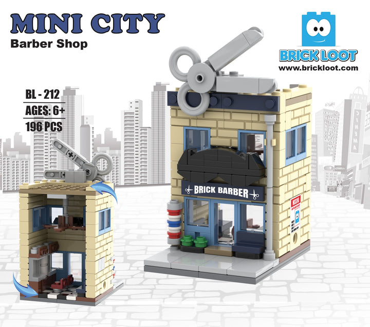 Mini City - Barber Shop BUNDLE with LED Light Kit