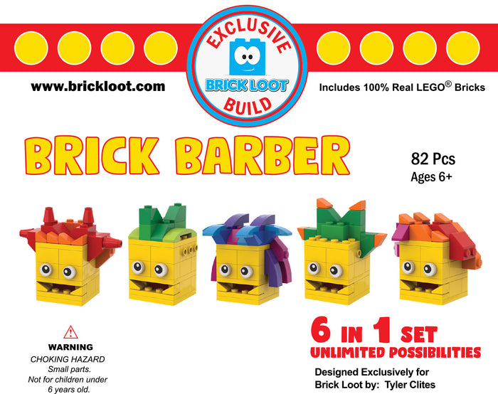 Exclusive Brick Loot Build Brick Barber – 100% LEGO Bricks