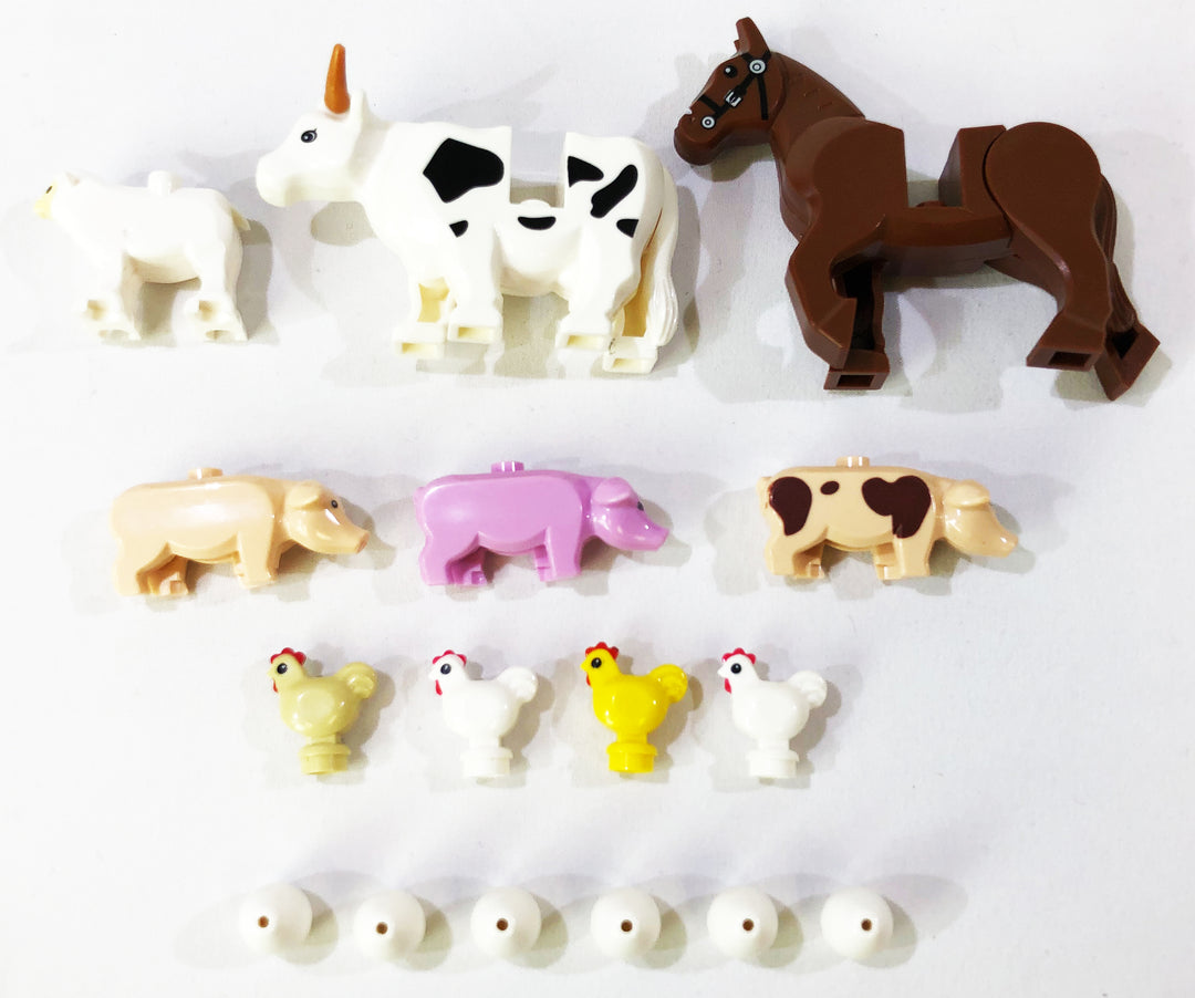 Farm Animal Accessory Pack - Major Brand Brick Compatible