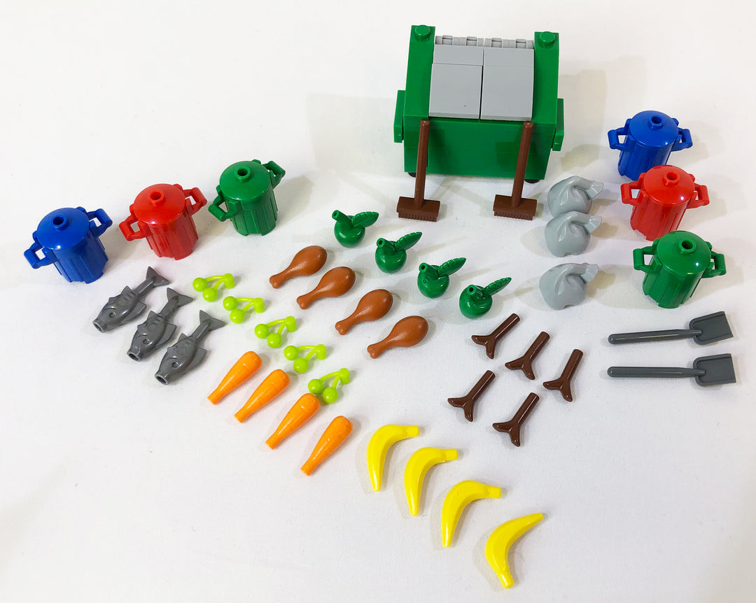 Garbage Dumpster Accessory Pack - Major Brand Brick Compatible