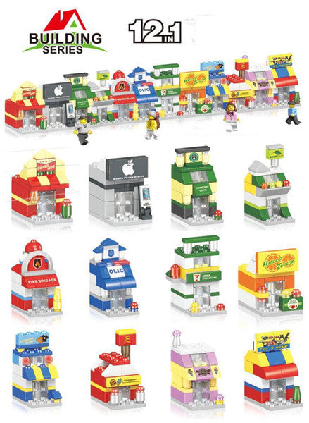 Brick Loot Mini Modular Stores fits LEGO® Bricks 12 Stores