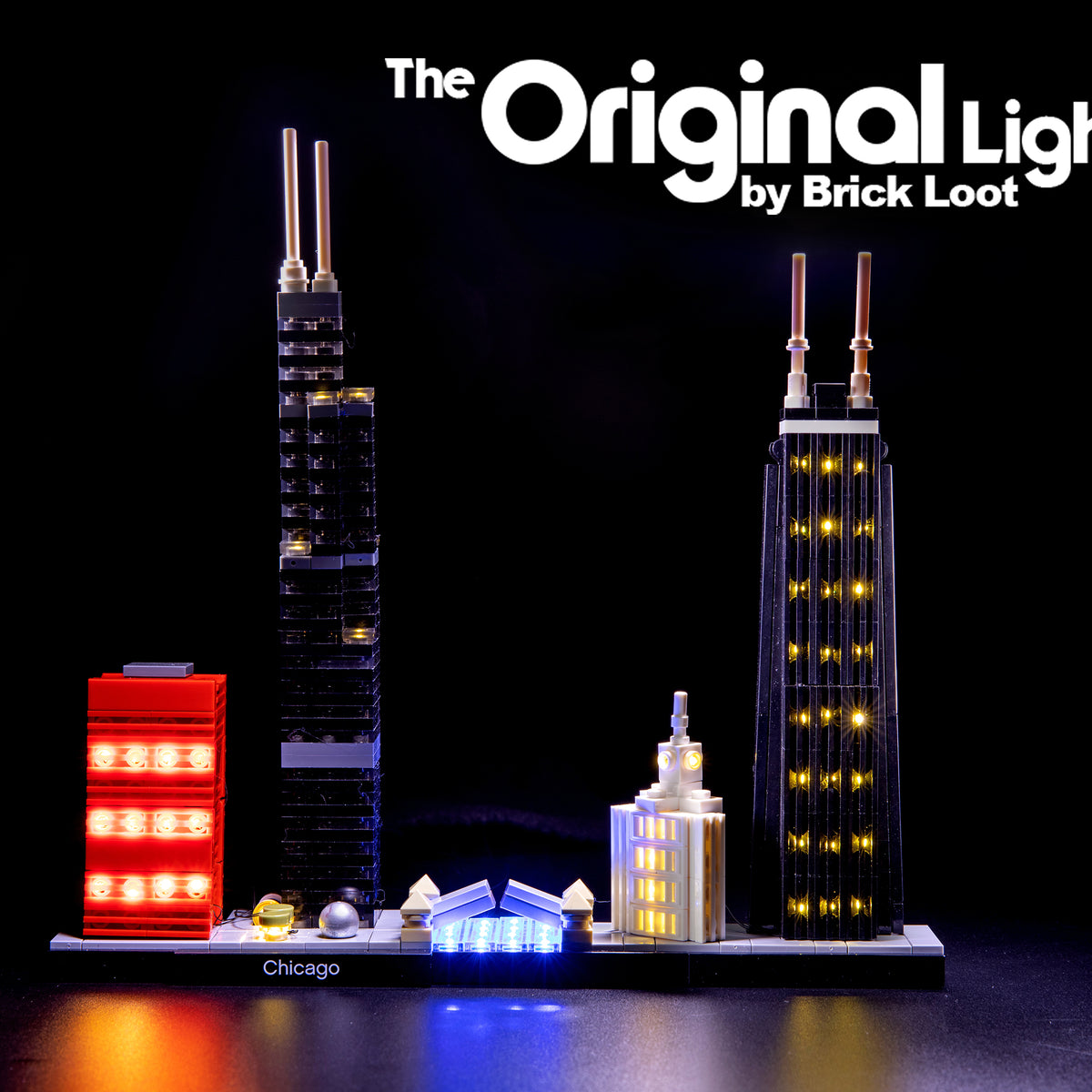 LED Lighting Kit for LEGO Architecture Chicago Skyline Set (21033)