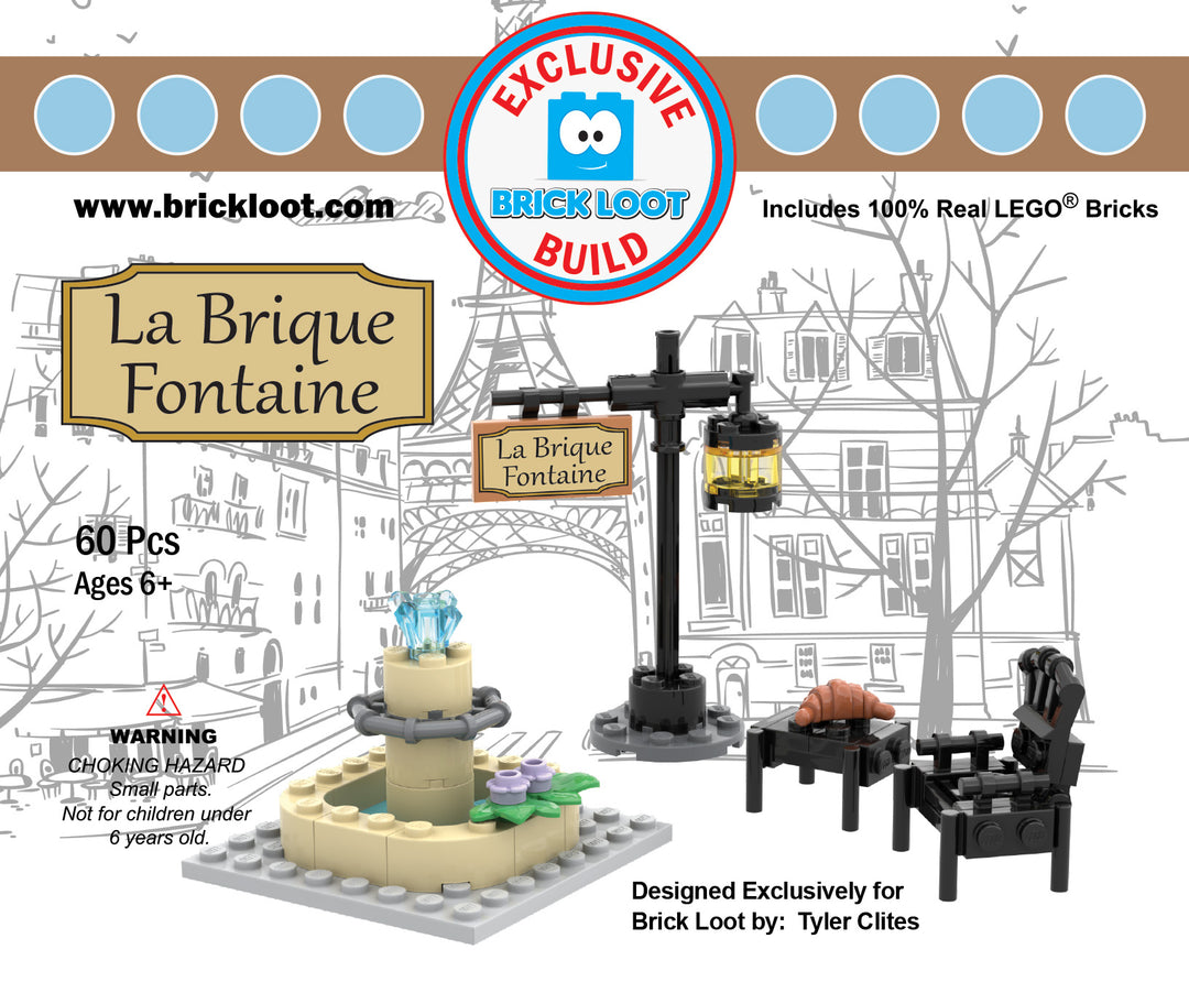 Exclusive Brick Loot Build La Brique Fontaine  – 100% LEGO Bricks