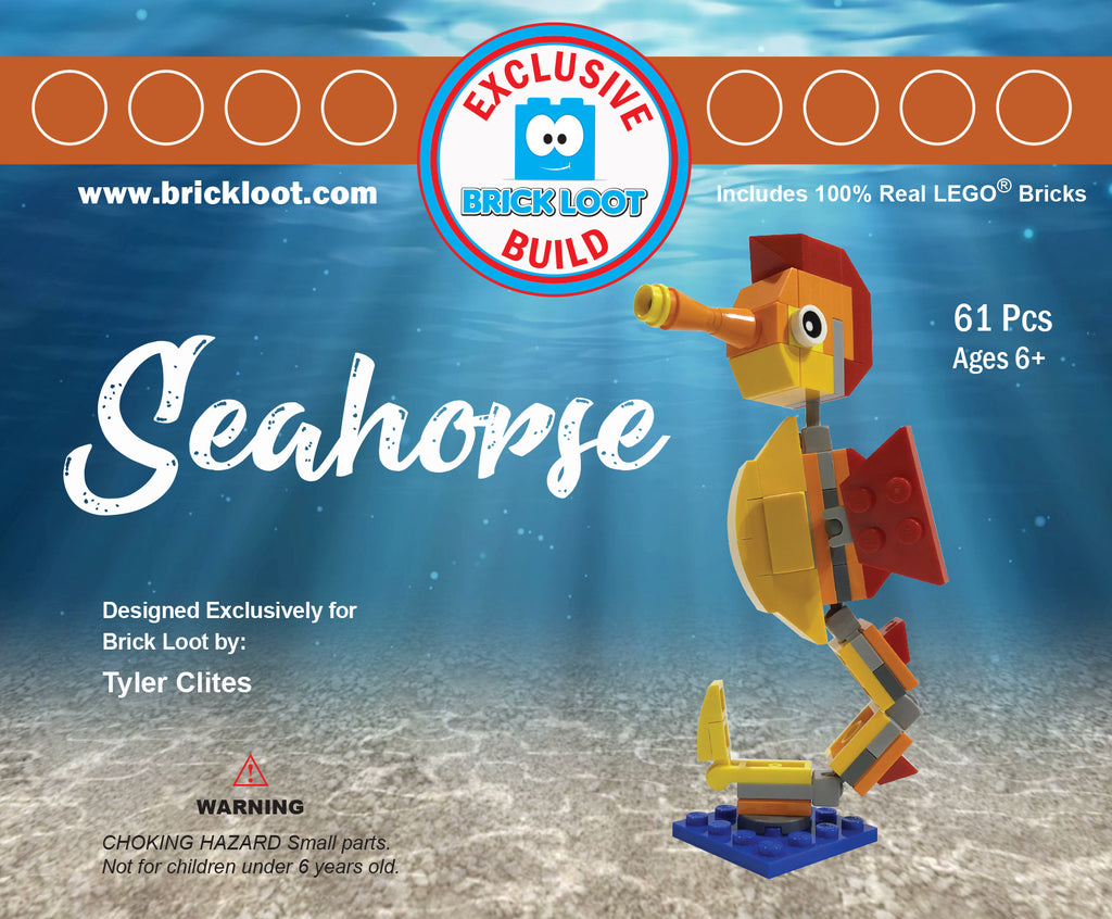 Exclusive Brick Loot Build Seahorse – 100% LEGO Bricks