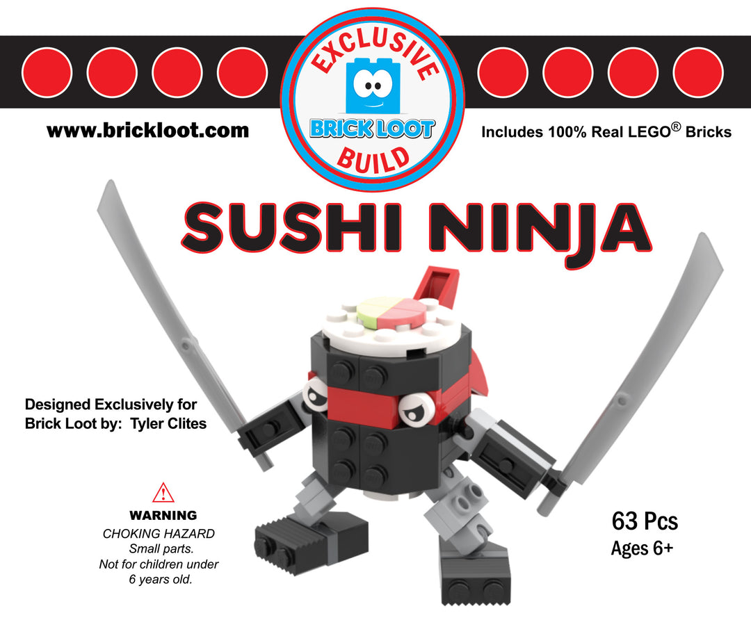 Exclusive Brick Loot Build Sushi Ninja  – 100% LEGO Bricks