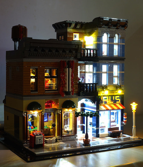 Brick Loot custom LED kit for LEGO set 10246 Detective's Office