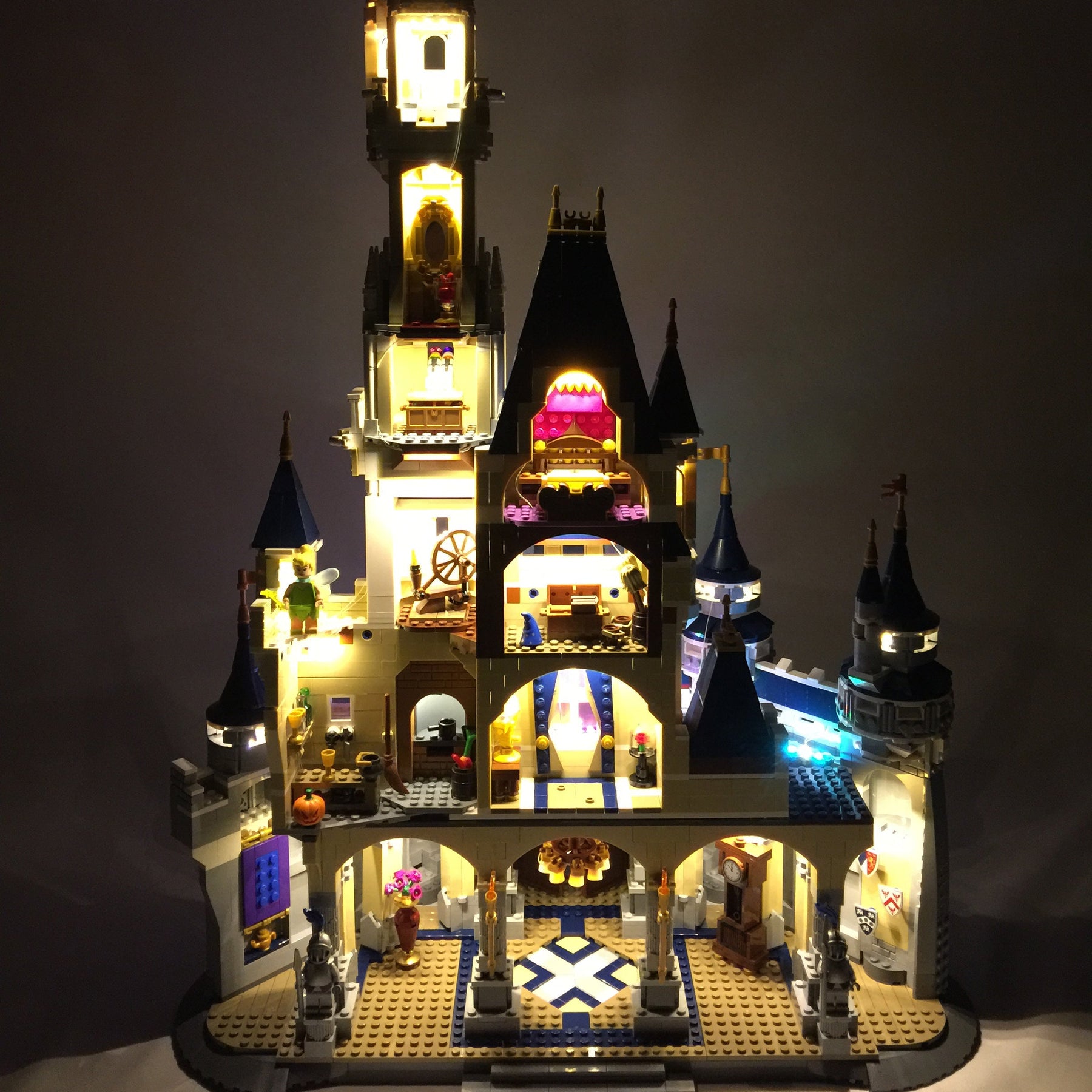 Lego disney castle with lights sales