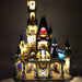 Inside of the LEGO Disney Castle set 71040, beautifully illuminated with the Brick Loot LED Light Kit with 105 LED lights.