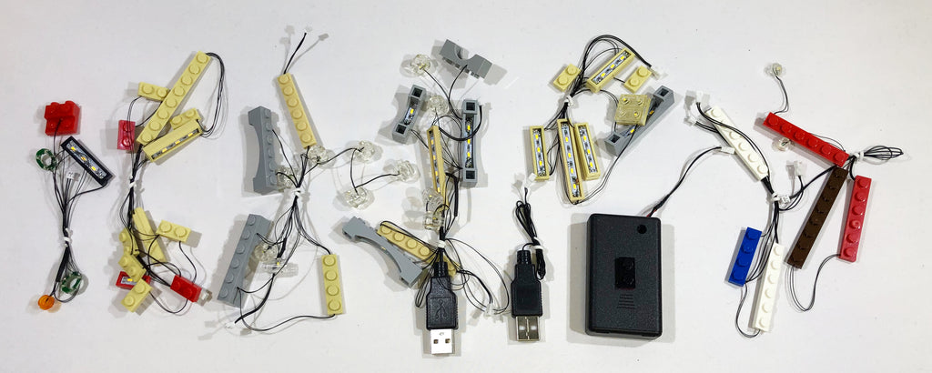 Brick Loot Light Kit LED light strings & battery box, custom-designed for the LEGO Disney Train and Station set 71044.