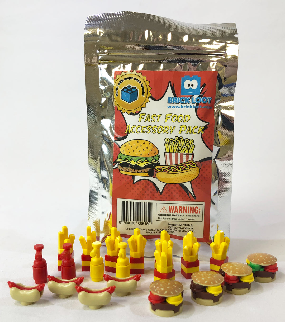 Toy Fast Food Accessory Pack - Major Brand Brick Compatible