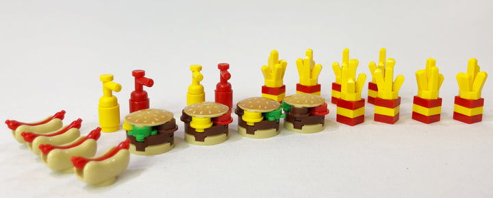 Toy Fast Food Accessory Pack - Major Brand Brick Compatible
