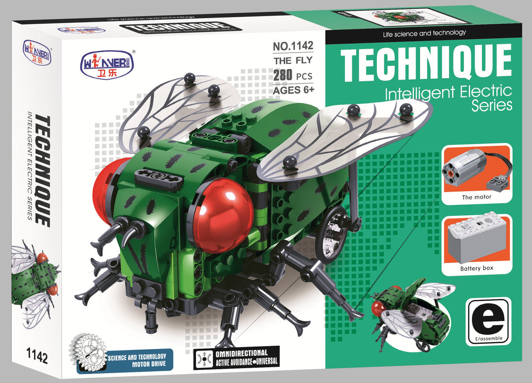 The Fly Electric Building set with motor and brick battery box. Sold by Brick Loot with or without the retail box.