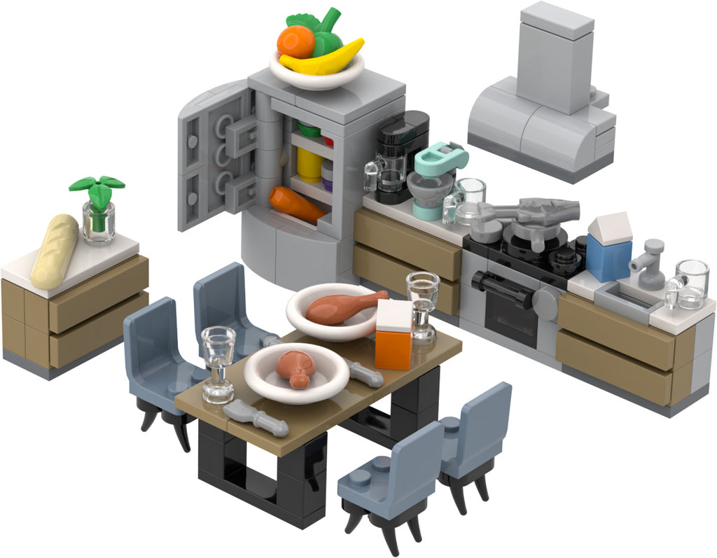 Apartment Life - Kitchen and Bathroom Furniture Brick Set