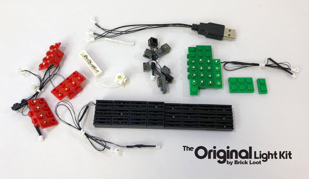 Brick Loot LED light strings, custom-designed for the LEGO Architecture Chicago Skyline set 21033.