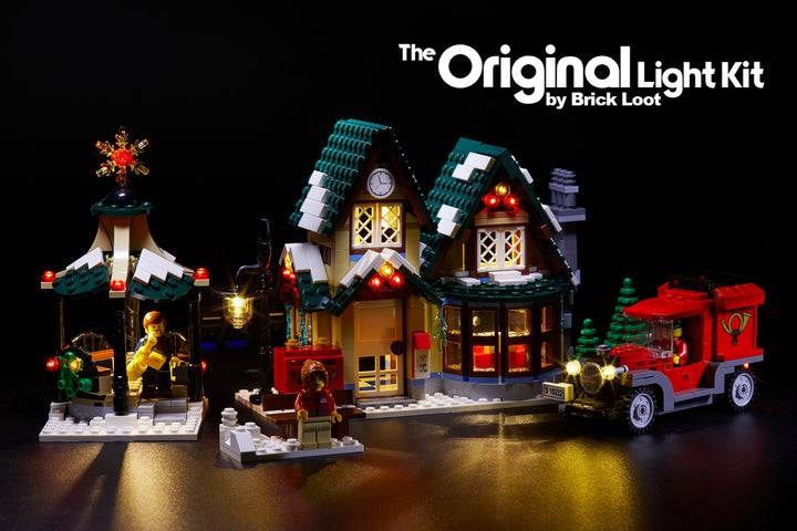 Brick Loot LED Lighting Kit for LEGO Winter Village Post Office set 10222. Brilliant at night!