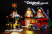 Close up of the gazebo and truck of the LEGO Winter Villiage Post Office set 10222 with the Brick Loot LED kit installed!