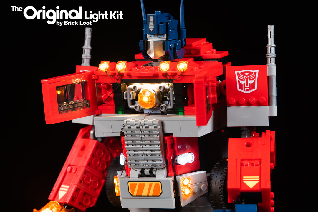 Welkin DC LED Light Kit for Lego Transformers Optimus Prime 10302  Convertible Building Set, USB Connecting Lighting Set Compatible with Lego  10302