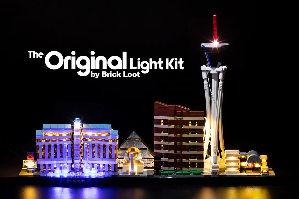 LEGO Architecture Las Vegas Skyline set 21047 with brilliant LED lights by Brick Loot