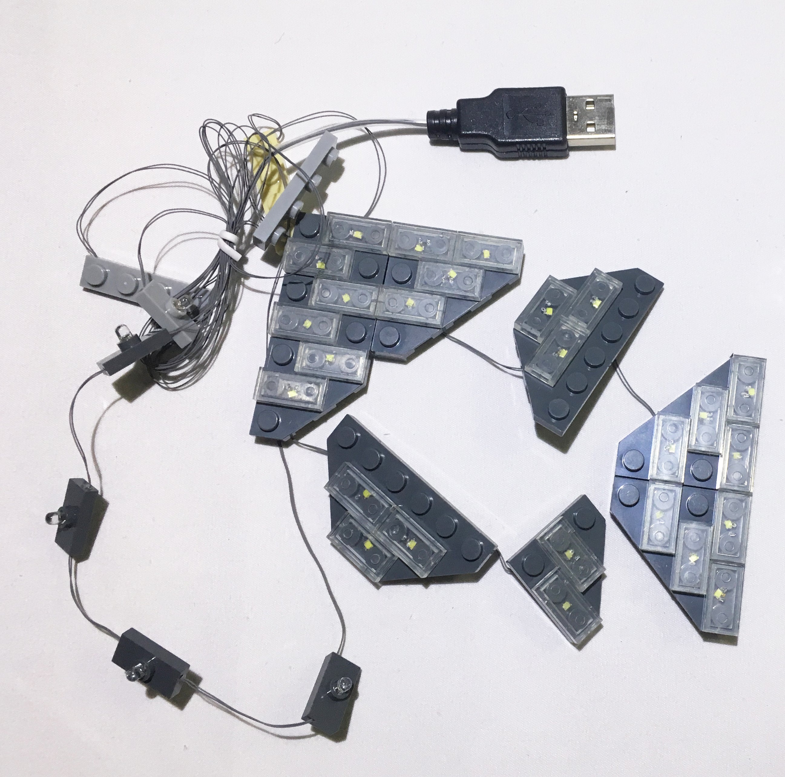 Brick Loot LED Light Kit strings, custom designed to illuminate the LEGO Louvre set 21024.