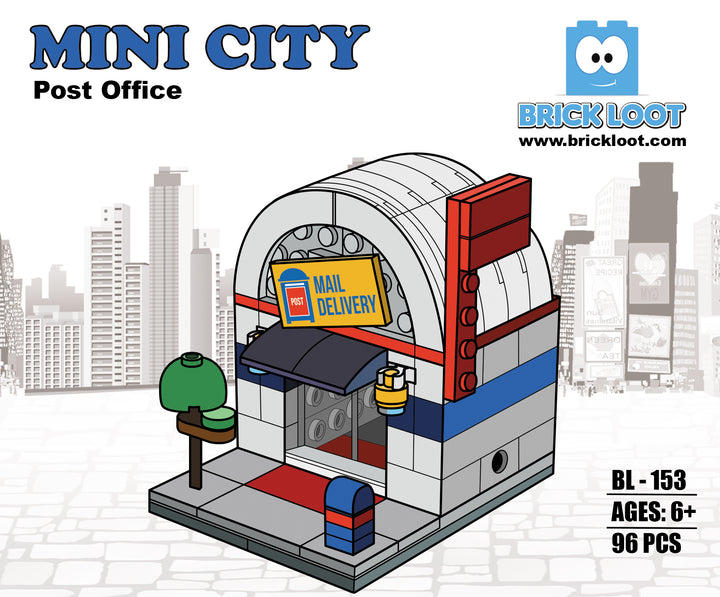Brick Loot Mini City Post Office - a fun build with 96 high quality Brick Loot bricks, compatible with LEGO and all major brand bricks!!