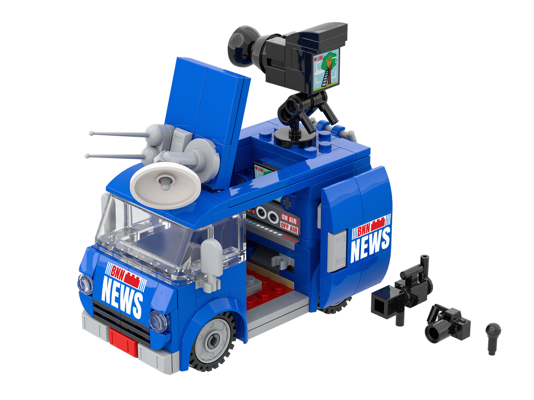 Brickin Nightly News Van Brick Set