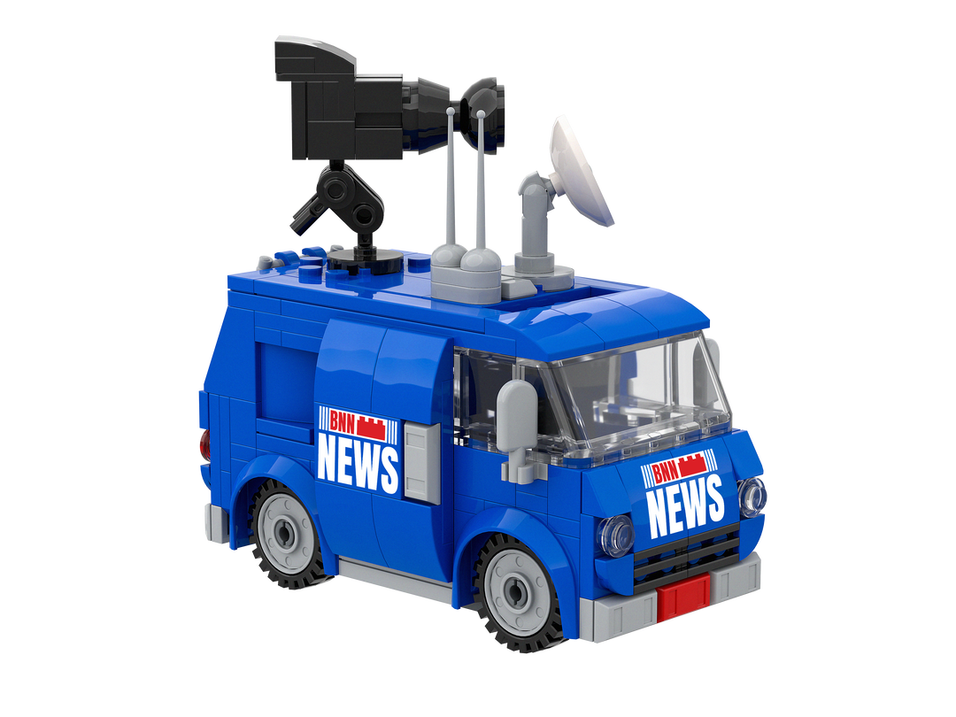 Brickin Nightly News Van Brick Set