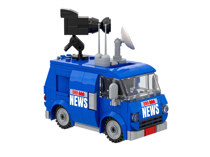 Brickin Nightly News Van Brick Set