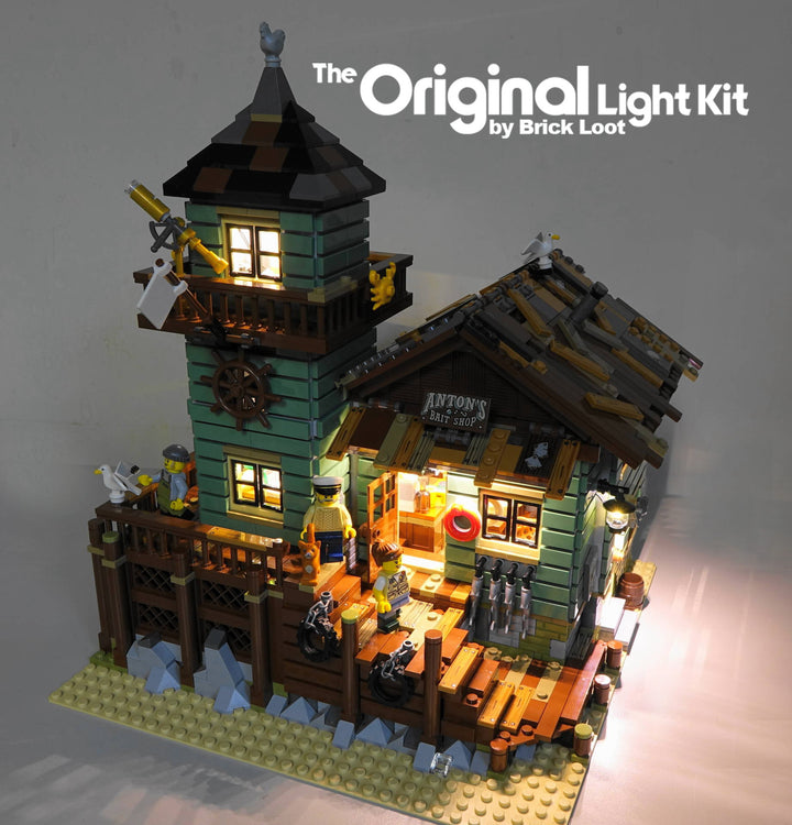 Brick Loot Original Light Kit for LEGO Old Fishing Store set 21310.
