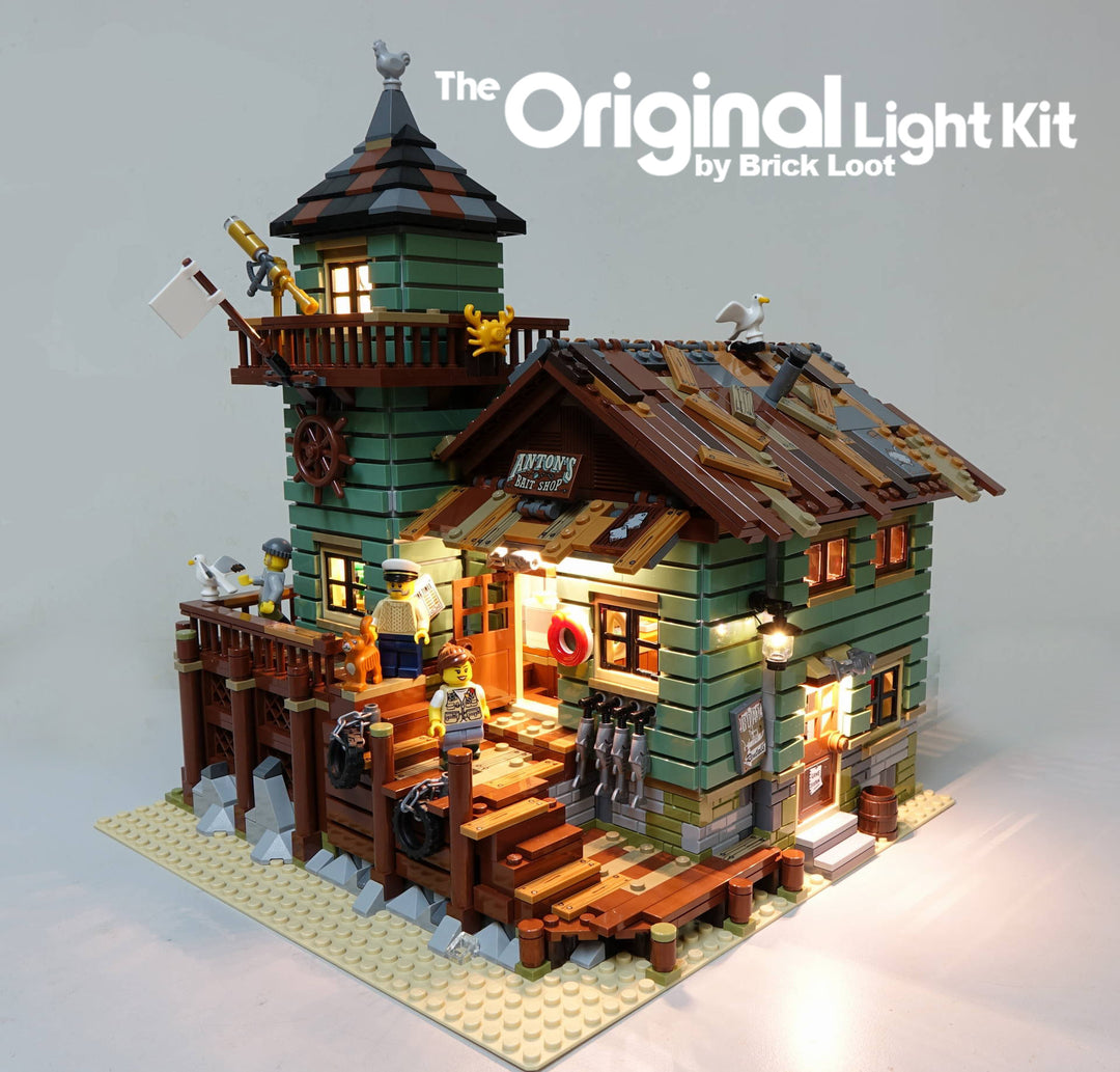 Brick Loot Original Light Kit for LEGO Old Fishing Store set 21310.