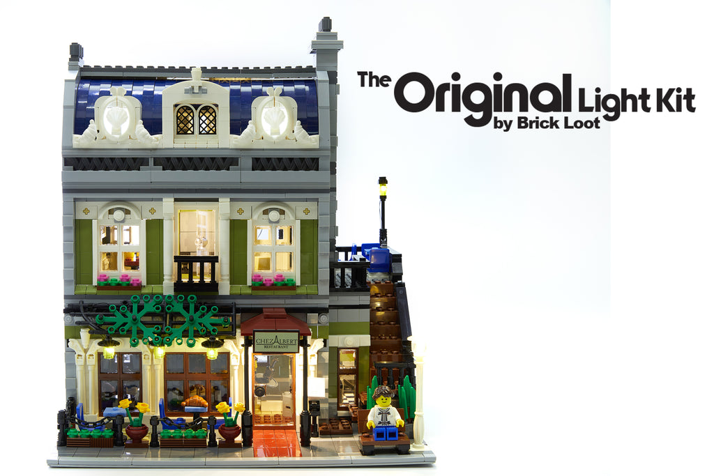 Brick Loot LED Lighting Kit for LEGO® Parisian Restaurant set 10243 - bright lights in the day and at night!