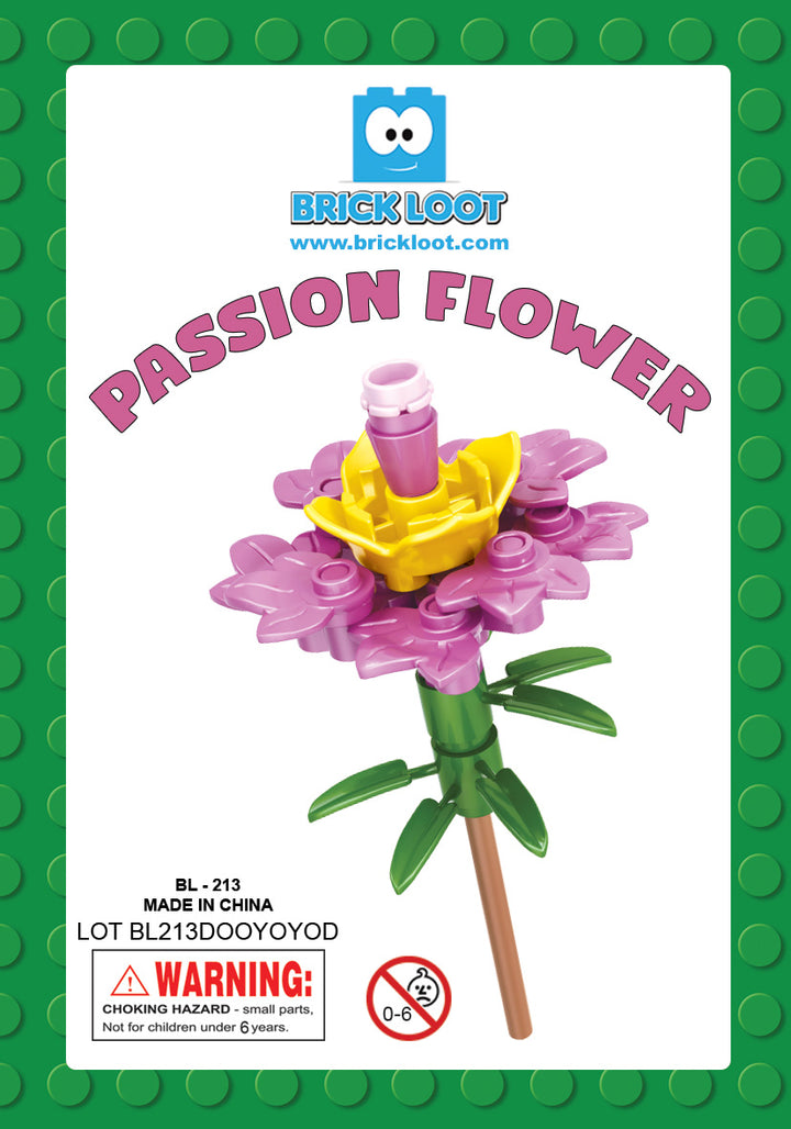 Pink Passion Flower - Brick Flower