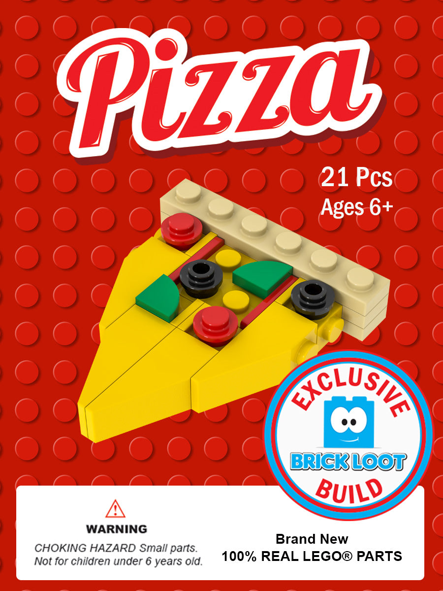 Exclusive Brick Loot Build Pizza Slice – 100% LEGO Bricks