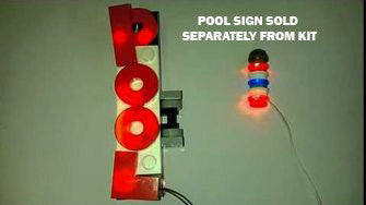 Custom LED light kit for the POOL sign and barbershop light for the LEGO Detective's Office set 10246.  