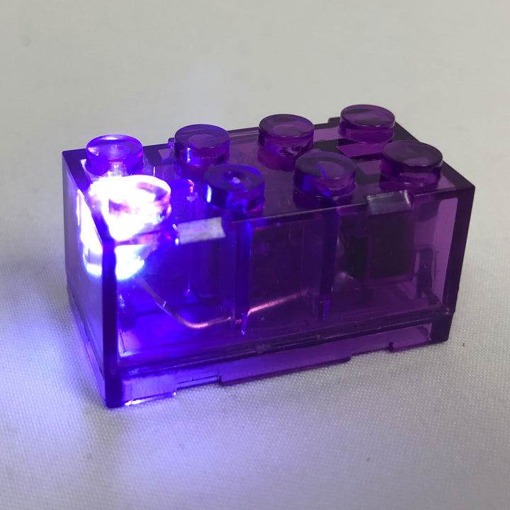 LED 2x4 Purple Battery Brick