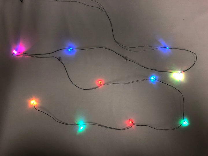 Brick Loot Flashing Light Up String 12 LED Red Green Blue LEGO Studs powered through USB