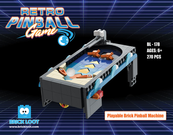 Retro Pinball Game Brick Set