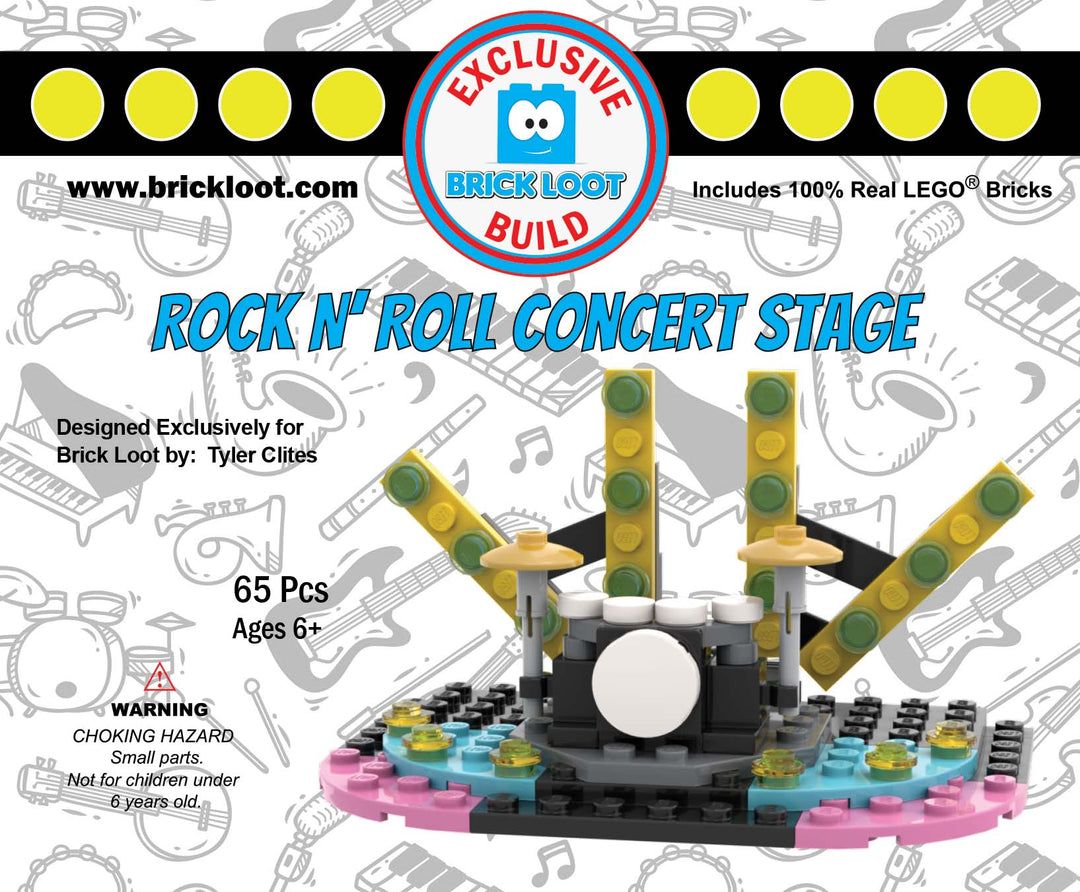 Exclusive Brick Loot Build Music Stage – 100% LEGO Bricks