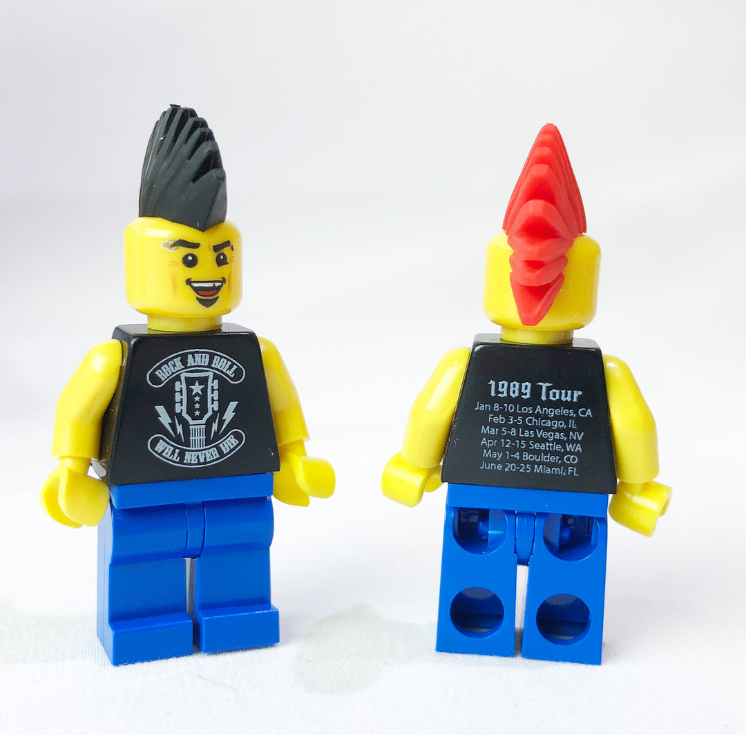 Brick Loot Exclusive Rocker Custom Printed Minifigure on LEGO® parts LIMITED EDITION