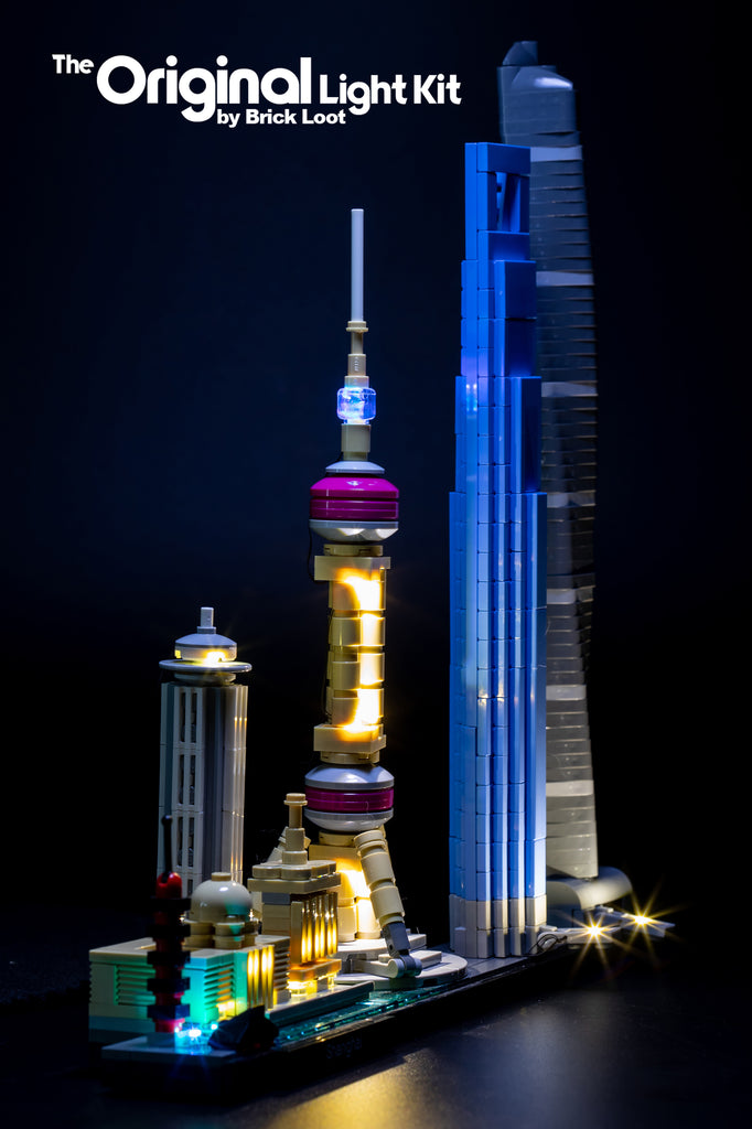 LED Lighting Kit for LEGO Architecture Skyline Shanghai set 21039 Brick Loot