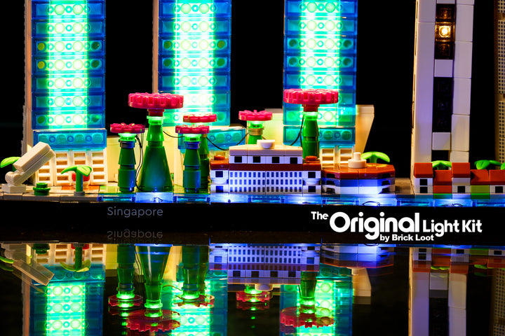 LED Lighting Kit for LEGO Architecture Skyline Collection Singapore 21057