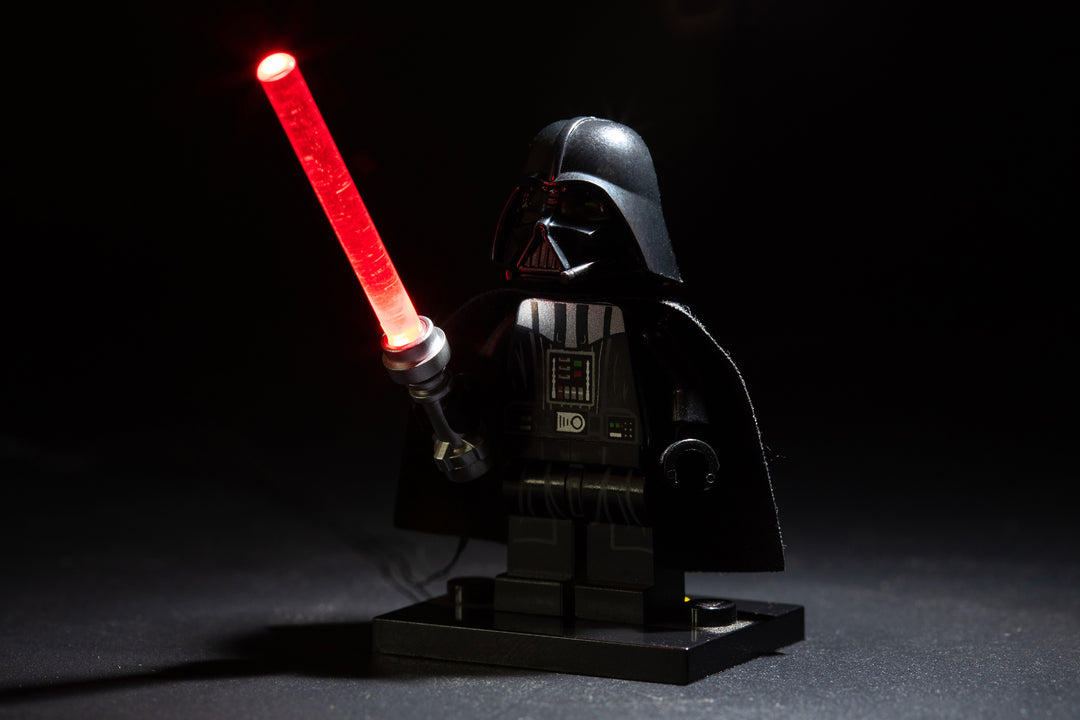 Brick Loot LED Red Lightsaber - works with LEGO bricks and minifigures. Minifigure not included. 