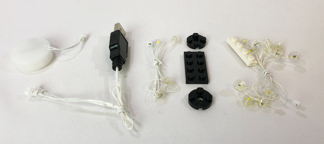 Brick Loot Light Kit LED Strings, custom-designed for the LEGO Steamboat Willie set 21317.