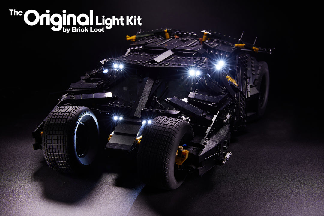 LEGO Batman Tumbler set 76023 with the Brick Loot LED Light Kit. 