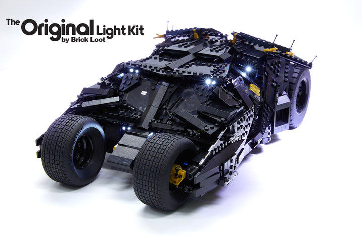 LEGO Batman Tumbler set 76023 with the Brick Loot LED Light Kit.