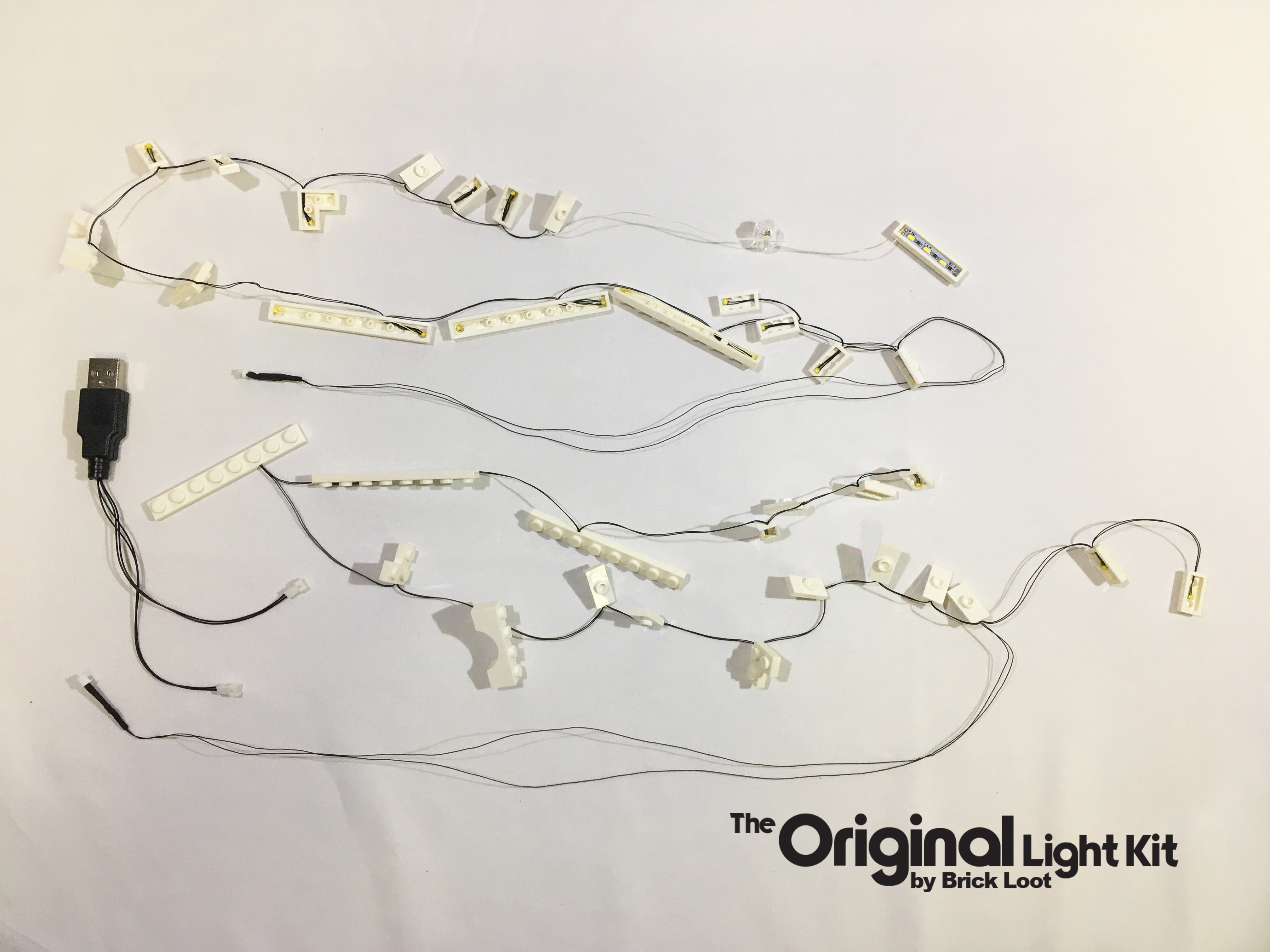 Brick Loot handmade light strings, custom-designed for the LEGO Architecture The White House set 21006, with 44 LEDs.