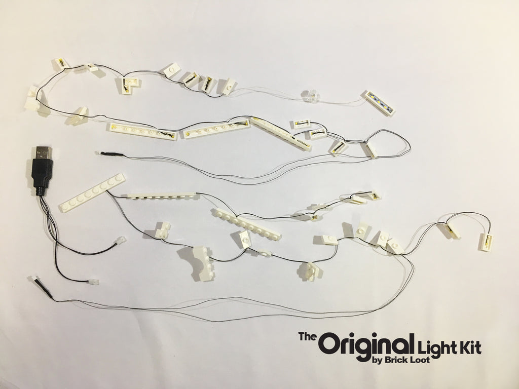 Brick Loot handmade light strings, custom-designed for the LEGO Architecture The White House set 21006, with 44 LEDs.